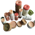 Kraft Cardboard Deodorant Tube Lip Balm Push up Cylinder Packaging Embossed Biodegradable Cosmetic Perfume Paper Tube
