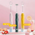 Custom logo Rechargeable Usb Handheld Drinks Coffee Mixer Battery Milk Foam Maker Automatic Electric Milk Frother for Lattes