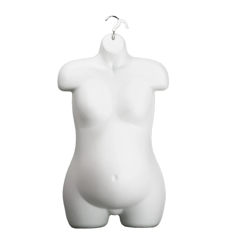 Custom Half Body Torso Pregnant Woman Mannequins PP Plastic Dress Form Underwear Hanging Female Mannequins