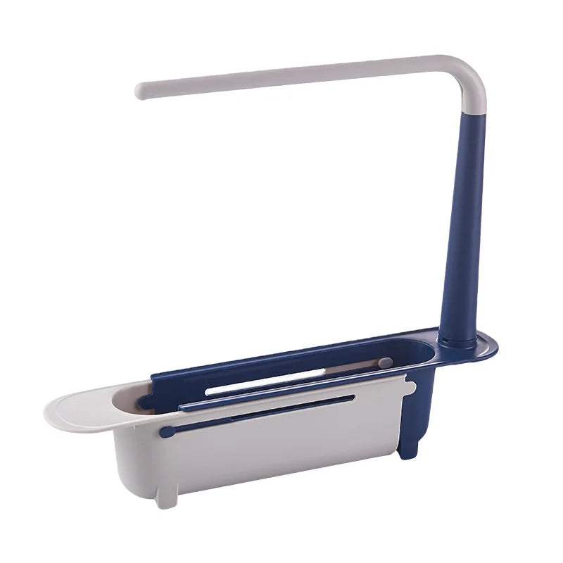 Telescopic Sink Storage Rack Adjustable Extendable Kitchen Sink Draining Shelf Soap Sponge Drain Rack Holder