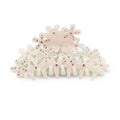 Fashion Transparent Hair Clips for Girls Hollow Flower Hair Claw Clips Cellulose Acetate Rhinestone Hair Claws