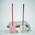 DIY 100% Good Quality Handmade Natural Rose Quartz Gemstone Incense Stick Holder Candle Stick Incense Rack