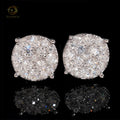 Ready to Ship Fine Jewelry Moissanite Diamond 925 Sterling Silver Hip Hop Iced Out Earrings