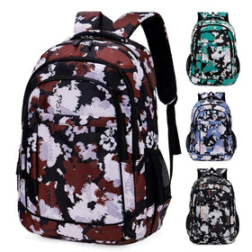 Custom Luxury Fancy Red Colour Nylon Girls School Bagpack with logo Print
