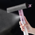 Window Squeegee 2-in-1 Dual-Sided Sponge & Plastic Handle Eco-Friendly Window Cleaner for Shower and Windshield Use