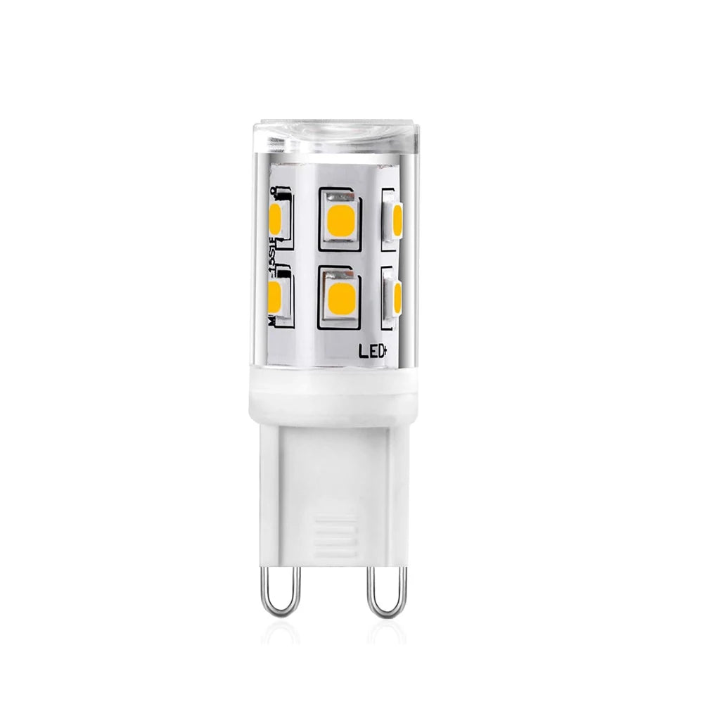 G9 LED Lamps AC220-240V 2W Equivalent to 20W Halogen Bulb 360 Degree Beam Angle Light Energy Saving for Home Crystal Chandelier