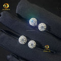 Fashion Earring Jewelry Men Iced Out Hip Hop Sterling Silver  925 Screw Back Setting  Moissanite Diamond Stud Earrings Men