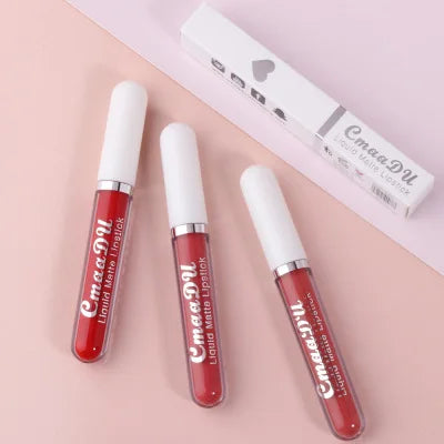 Cmaadu 18 Colors Silky Soft Matte Lip Gloss Long Lasting Non-Stick Lip Beauty Makeup Waterproof Liquid Lipstick