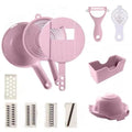 Round Vegetable Fruit Potato Peeler Onion Chopper Food Chopper Fruits Cutter Adjustable Slicer Vegetable Cutter with Drain Rack