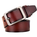 Custom Logo Dapai Luxury Designer Alloy Genuine Cow Hide Leather Pin Buckle Belt Men's 3.8cm Width 105-130cm Length Custom Color