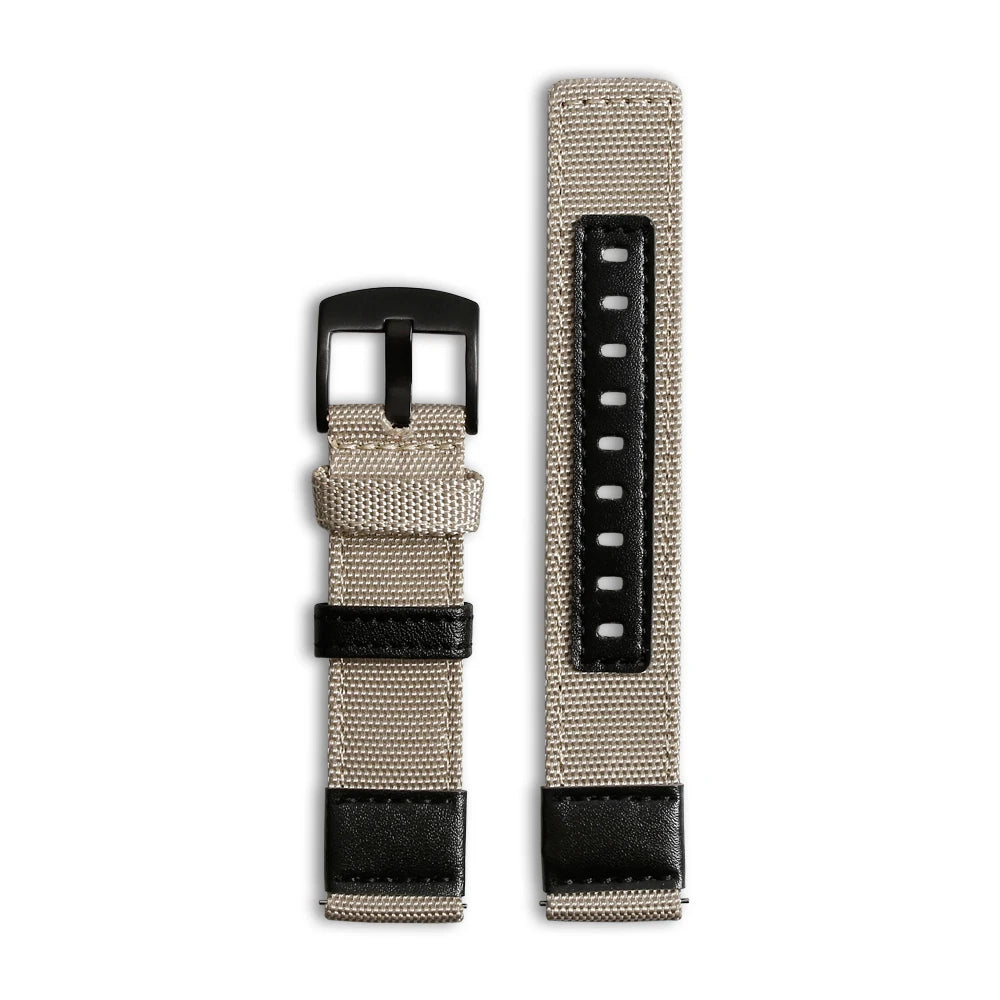 New Style Nylon&Leather Watch Strap 18/20/22/24 mm Quick Release Replaceable Sailcloth Watch Band Two Piece of Watchband