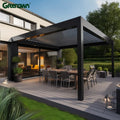 Sustainable Customized Waterproof Smart ECO FRIENDLY Motorised Gazebo Aluminum Louvre Roof Pergola for Garden