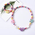 Hot Selling Women's Handmade Wooden Beaded Jewelry Set Boho Flower Butterfly Rabbit Pendant Wood Beads Wedding Party Gift