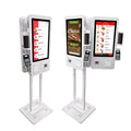 24 Inch Double Sided Cashless Android Touch Screen Self Service Kiosk Fast Food POS Terminal