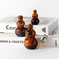 50ml Double Gourd Dropper Bottle Amber Glass Calabash Shape for Essential Oils for Skin Care Serum Cream Mascara