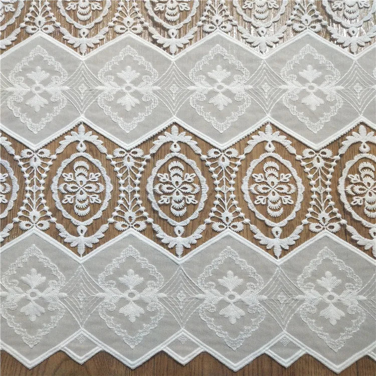 latest Crepe De Chine Chiffon Embroidery Party Dress Lace Fabric