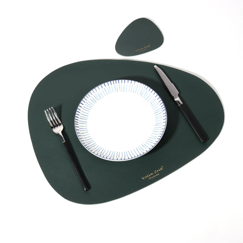 2021 Top Selling Home Use Decorative Table Mats Sets Placemats PU Leather Placemat Dining Table Mat