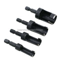 4Pcs Hex Shank Carbon Steel Round Drill Bit Wood Woodworking Plug Cutter Cutting Tool Set 6/10/13/16mm