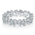 Four-Leaf Clover Rings 925 Sterling Silver Shiny Full Moissanite Diamond Butterfly Flower Wedding Rings for Women