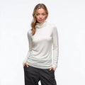 Women's Seamless Merino Wool Turtleneck Sweater Lightweight Thermal Base Floral Fashionable  Summer Autumn