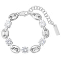 2024 New High-Grade Brass Platinum/18K Gold Plated Trendy Large Zircon Pig Nose Charm Chain Bracelet Unisex Jewelry Customized