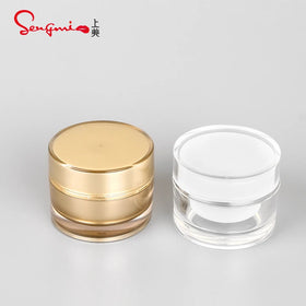 5g 10g 15g 20g 30g 50g Luxury Clear Gold White Empty Plastic Skin Care Cosmetic Jars Acrylic Cream Container
