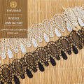 100% Polyester Water Soluble French Lace Elegant Embroidered Lace Decorations for Evening Dresses Shoes Chemical Lace