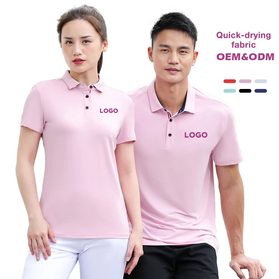 Wholesale Custom Women's for Polo Shirt 88.5% Cotton 11.5% Spandex Short Sleeves Breathable Knitted Design