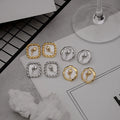 Wholesale Tiny 18K Gold Plated Stud Earring Luxury Trend Shell Flower Statement Earrings for Women Jewelry Gift