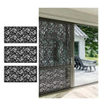Exquisite Openwork Carved Panel Black Laser Cut Fence Panels Privacy Screen Outdoor