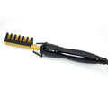 Copper 500 Degrees Flat Iron Private Label Fast Curling Comb Hair Straightener Brush  Electric Hot Comb