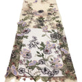 Embroidered Breathable Water-Soluble Lace Dress Fashion Fabric Knitted Stretchable Color Wire for Girls