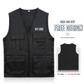 Custom Cotton Fishing Multi Pocket Work Workwear Sleeveless Custom Logo Volunteer Workwear Vest for Men Working