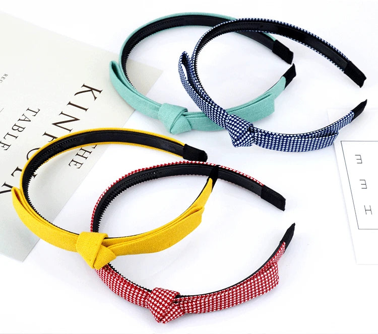 Fashion Women Hair Accessories Knotted Headbands Fashion Thin Bowknot Hair Band for Girls