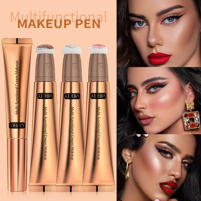 Multi-functional Highlighter Contouring Liquid Blush Waterproof Brightening Concealer Shimmer Face Makeup Pen