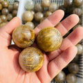 Wholesale Rutilated Quartz Sphere Healing Stone Golden Rutile Quartz Ball for Fengshui