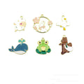 Gold Plated Enamel Pendants Metal Animals Charms Pendant for Earrings DIY Jewelry Making Necklace Bracelet Keychain Craft