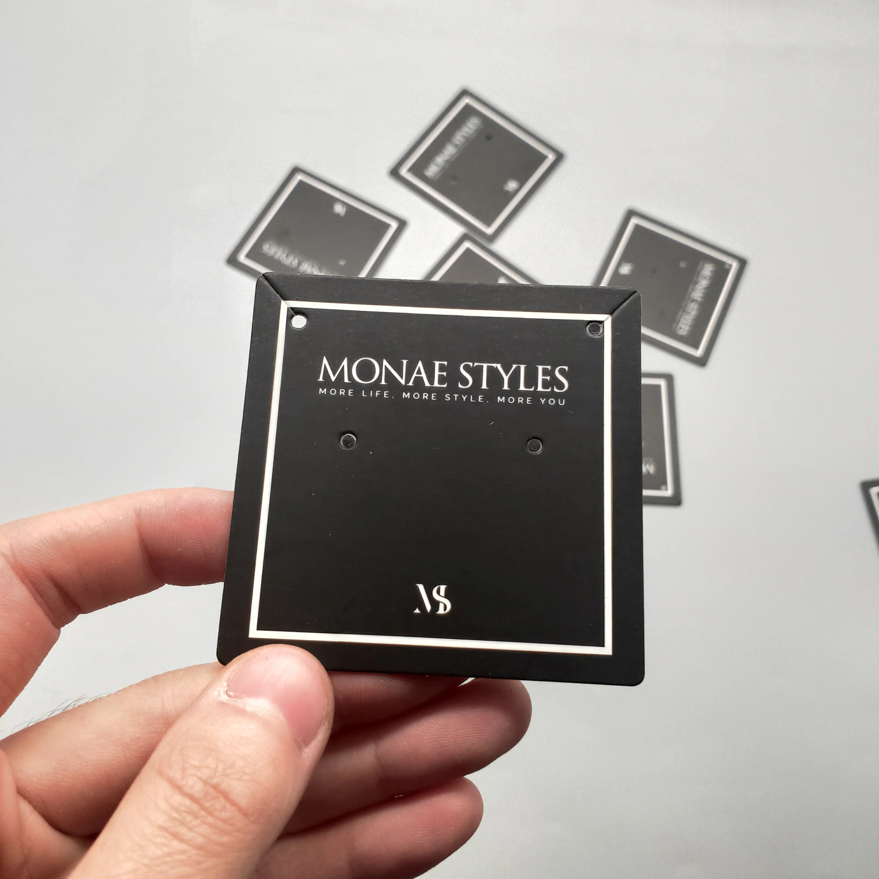 Custom Private Label Printed Bracelet Earring Display Paper Card Holder Packaging Necklace Jewelry Earring Card With Logo
