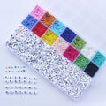4300pcs 3mm Glass Seed Beads and 700pcs Letter Beads for Jewelry Making DIY Art Crafting Plastic & Lucite Beads