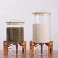 Measuring Cup Rice Barrel Kitchen Grain Storage Barrel Glass Jar Moisture-proof sealed Pot Food Storage Barrel
