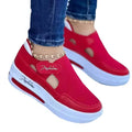 Women Fashion Flat Fly-woven Cloth Breathable Thick Soled Shoes Spring Summer Hollow Out Casual Daily Sneakers Sport Shoes