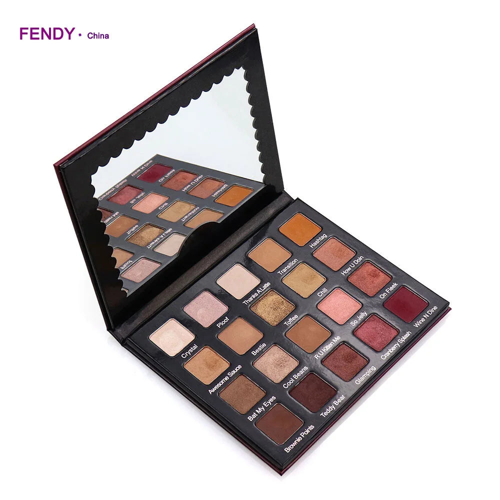 Best Selling 20 Color Shimmer Matte Makeup Eyeshadow Palette Mixed Color Cosmetics Private Label