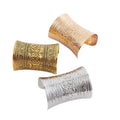 Exaggerated Ethnic Style Electroplated Antique Style Open Arm Ring Metal Wide Bracelet Dance Party Performance Hand Bangles