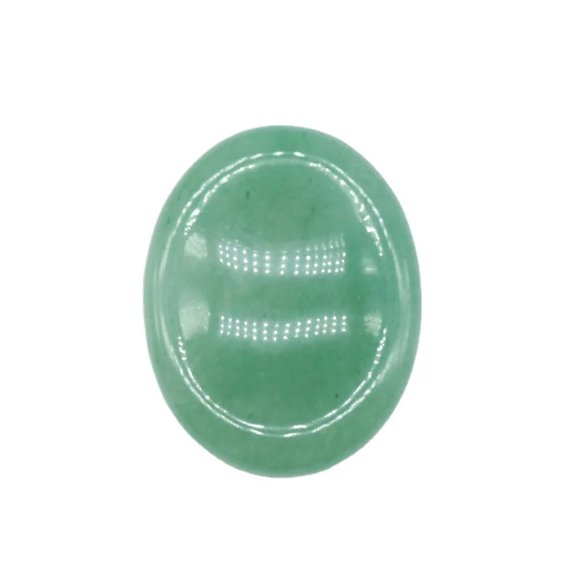 DIY Natural Green Aventurine Oval Palm Healing Reiki Chakra Pocket Stone Green Aventurine Thumb Worry Stones
