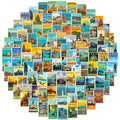 100Pcs World Famous Landmarks Building Graffiti Stickers for Luggage Suitcase Vinyl Tourist Attraction Sticker