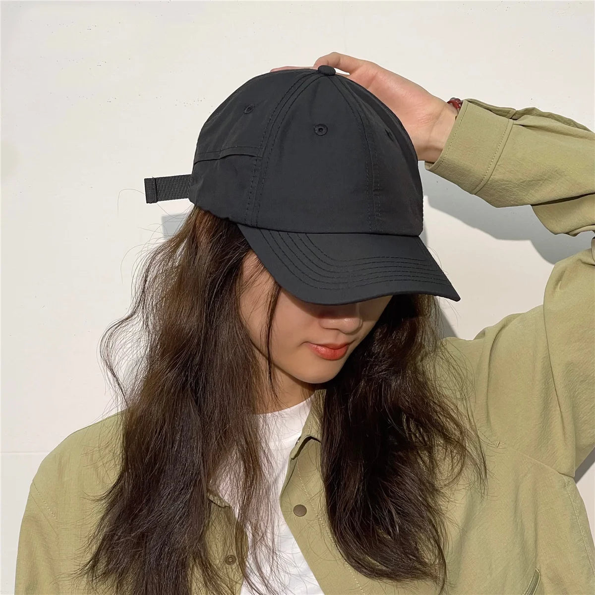 Blank Plain  6 Panel OEM Low MOQ Instock Outdoor Running Climbing Custom Breathable Quick Drying Sport  Polyester Nylon Hat  Cap