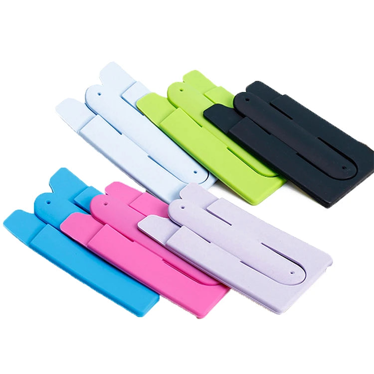 Custom Logo Silicone Phone Stand Wallet Various Colors Silicone Phone Wallet with Stand