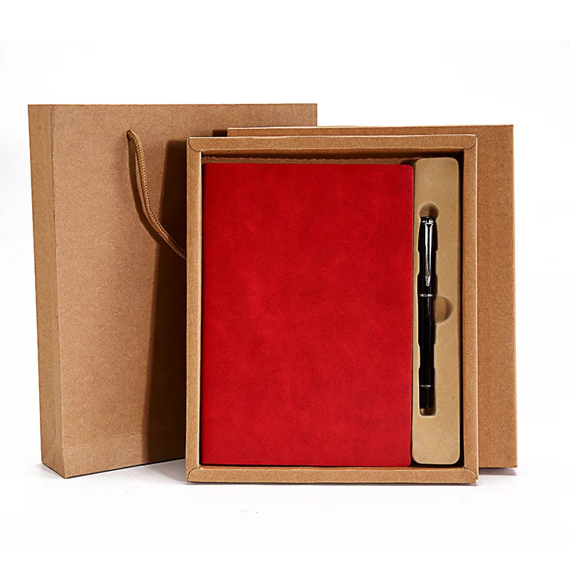 High Quality Notebook Manufacture Fancy Pu Leather Notebook With Pen Gift Set