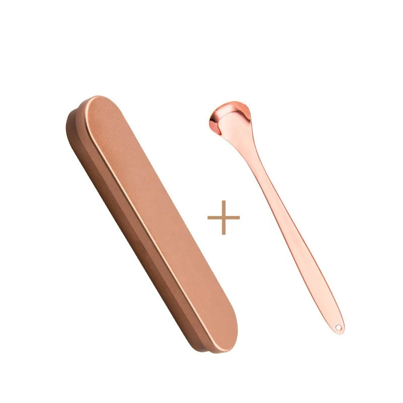 Premium Rose Gold Stainless Steel 304 Tongue Cleaner Durable Spoon-Shaped Design for Fresher Breath