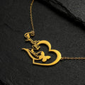 Custom Stainless Steel Waterproof Link Chain for Women Romantic Geometric Crystal Rhinestone Name Necklace Claw Setting Inlay